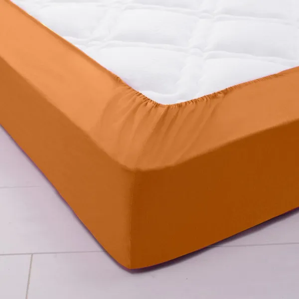 Bavlnená jednofarebná napínacia plachta zn. Colombine® s hĺbkou rohov 32 cm