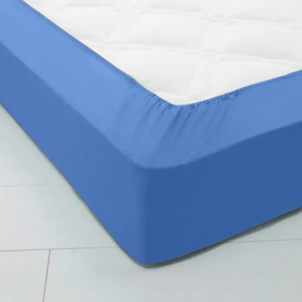Bavlnená jednofarebná napínacia plachta zn. Colombine® s hĺbkou rohov 32 cm