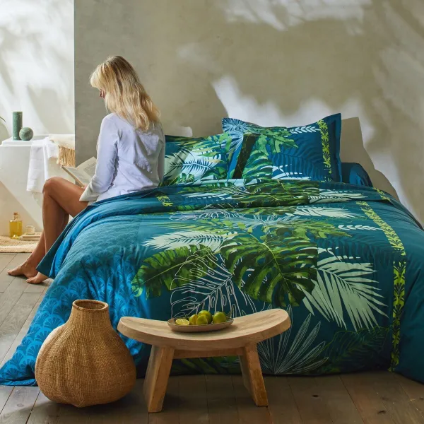 Posteľná bavlnená bielizeň Cayenne zn. Colombine®, s potlačou palmových listov