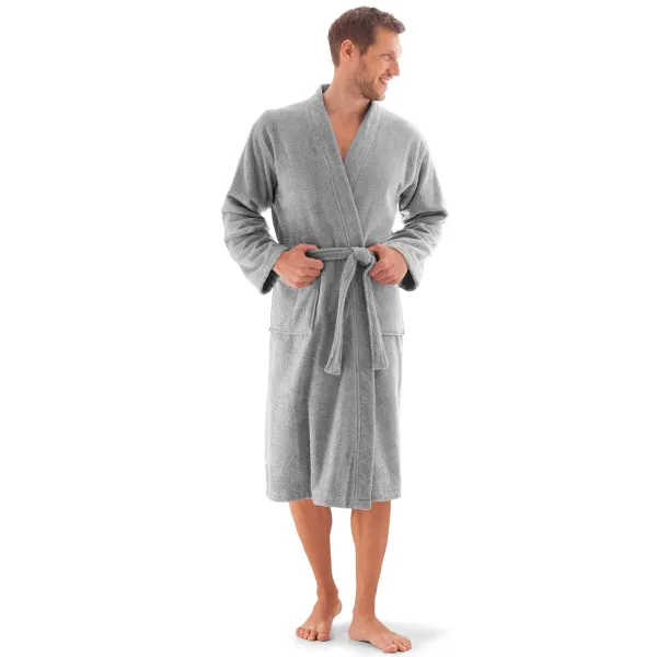 Jednofarebný župan z buklé froté zn. Colombine® s kimono golierom