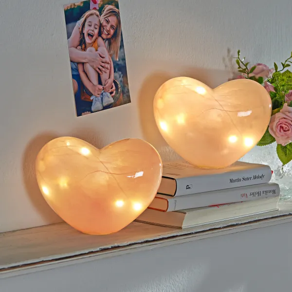 1 LED sklenené srdce
