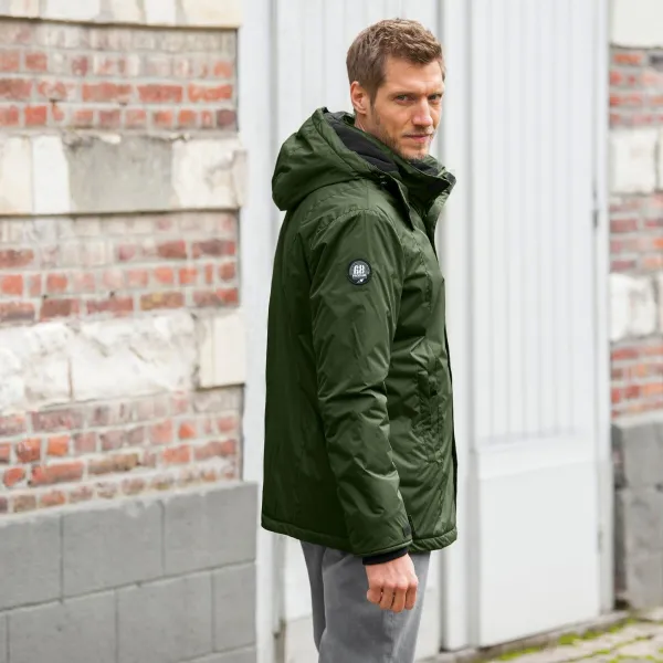 Nepremokavá parka s kapucňou s fleecom