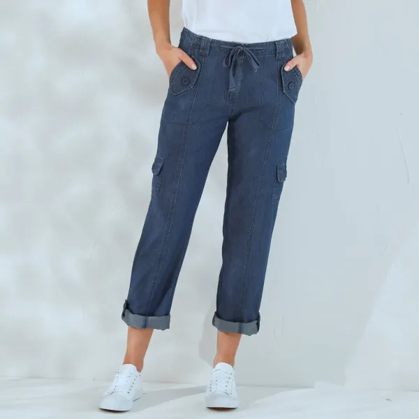 Nohavice s vreckami z denimu