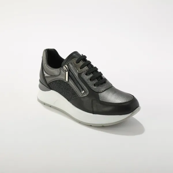 Kožené sneakers na klinovej podrážke
