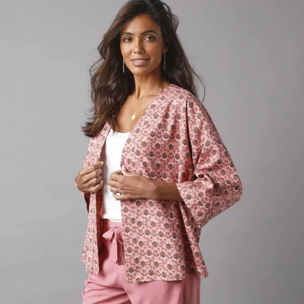 Krátke kimono s potlačou