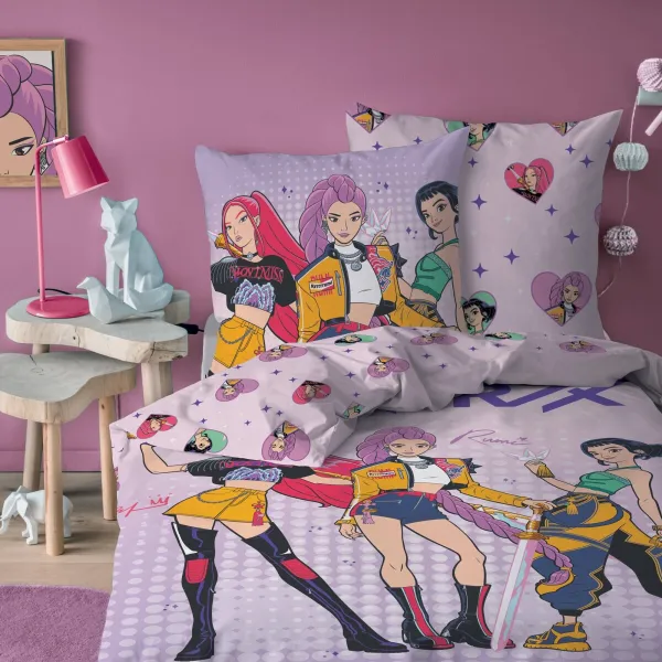 Bavlnená posteľná bielizeň K-pop Lovkyňa démonov Heart®