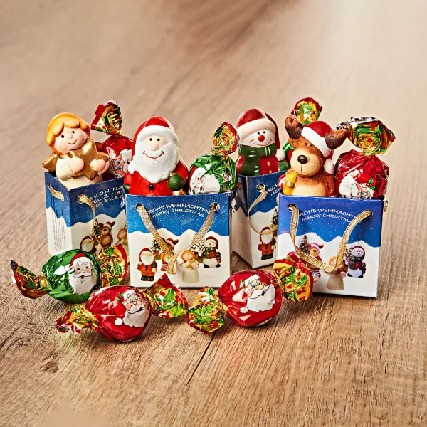 4 mini tašky Vianoce s figúrkou + sladkosti