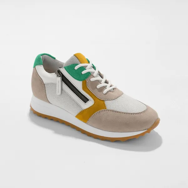 Kožené running sneakers na klinovej podrážke