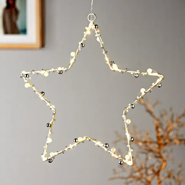 LED kovová hviezda
