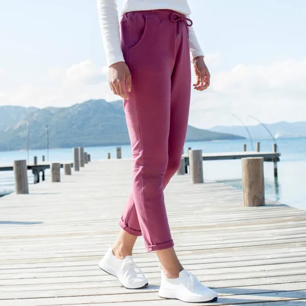 Moltonové jogging nohavice s pružným pásom