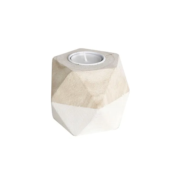 Drevený svietnik Origami