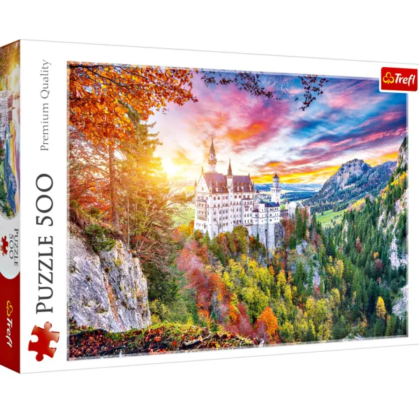 Puzzle 500 dielikov Pohľad na Neuschwanstein