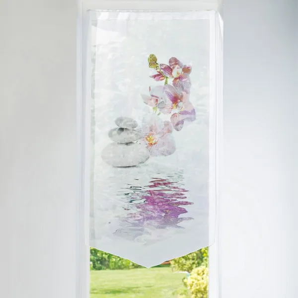 Vitrážová záclonka Orchidea