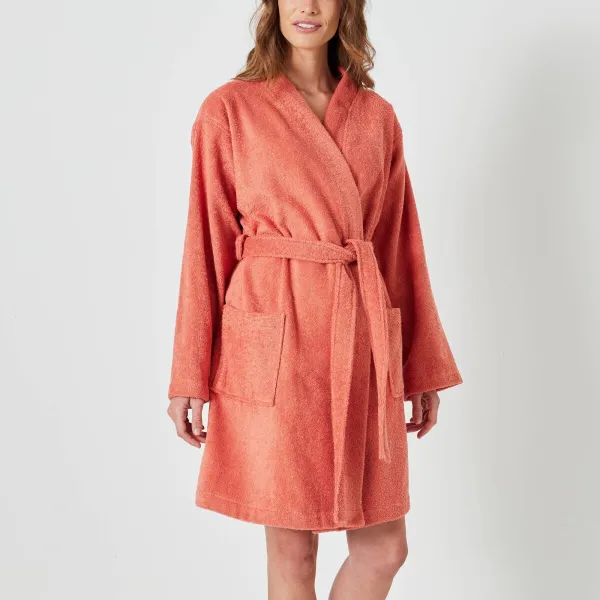 Krátky unisex župan s kimono golierom
