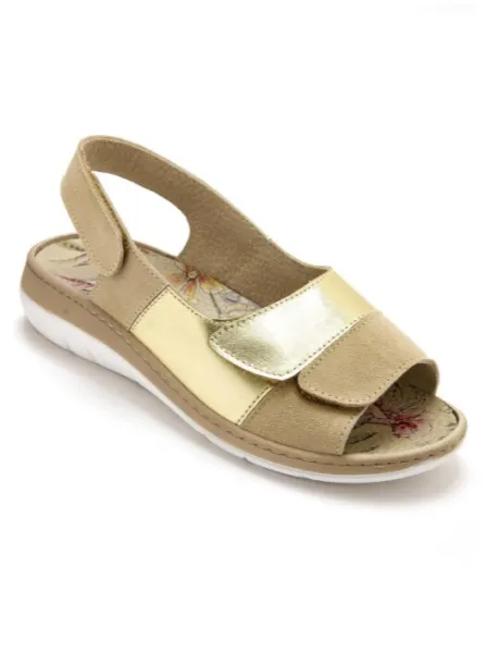 PÉDICONFORT® - Kožené sandále na suchý zips