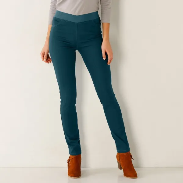 Džegíny s pružným pásom, pre vyššiu postavu