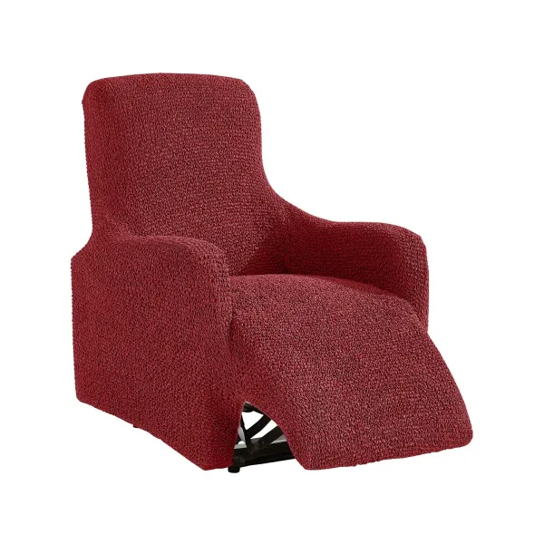 Pružný žabkovaný poťah  z mikrovlákna so striekanou potlačou na relaxačné kreslo