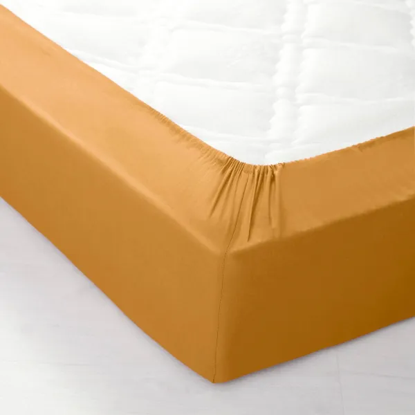 Bavlnená jednofarebná napínacia plachta zn. Colombine® s hĺbkou rohov 32 cm