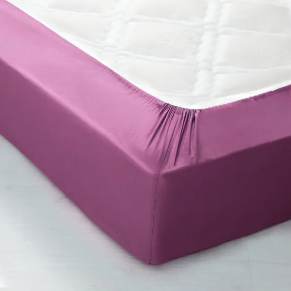 Bavlnená jednofarebná napínacia plachta zn. Colombine® s hĺbkou rohov 32 cm