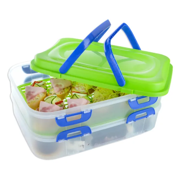 Piknikový box s uchami, 2 poschodia