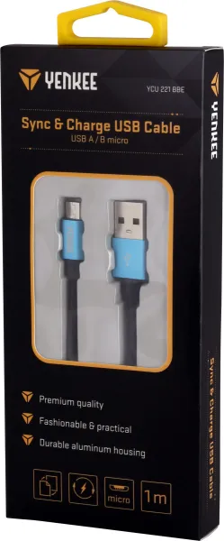 Synchronizačný a nabíjací kábel USB 1 m