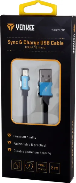 Synchronizačný a nabíjací kábel USB 2 m