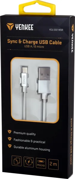 Synchronizačný a nabíjací kábel USB 2 m