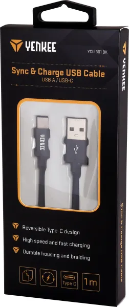 Synchronizačný a nabíjací kábel USB typ C 1 m