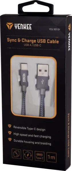 Synchronizačný a nabíjací kábel USB typ C 1 m