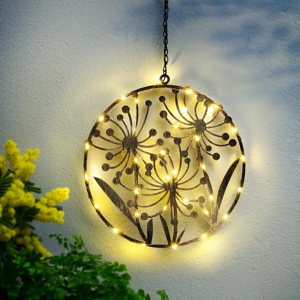 LED závesná dekorácia Kvetinové siluety