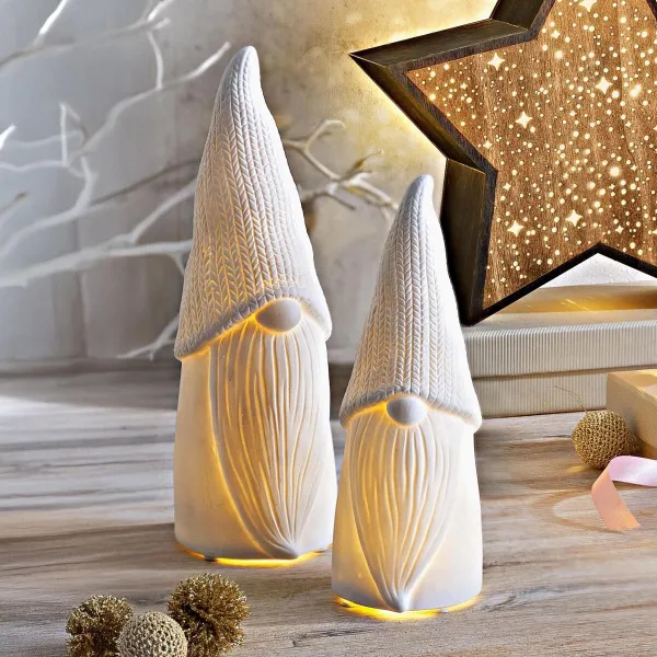 LED porcelánový Škriatok, sada 2 ks