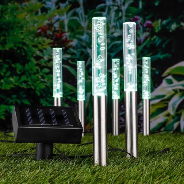 Solárne LED svetlo Bubbles, sada 6 ks