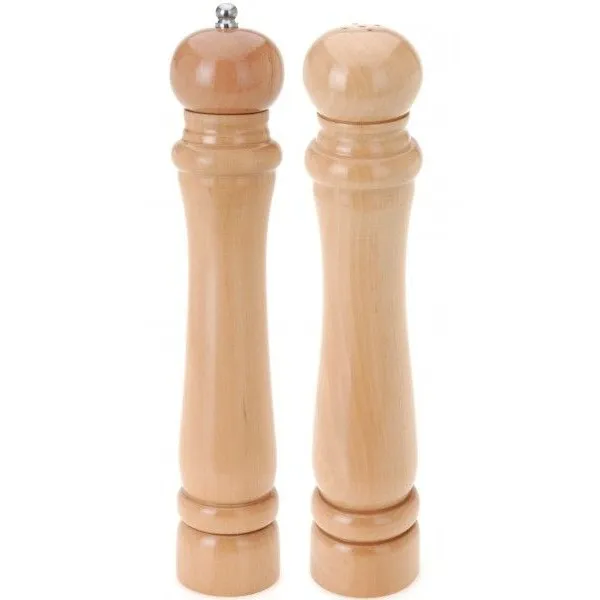 Mlynček na korenie a soľnička sada / drevo, 27cm