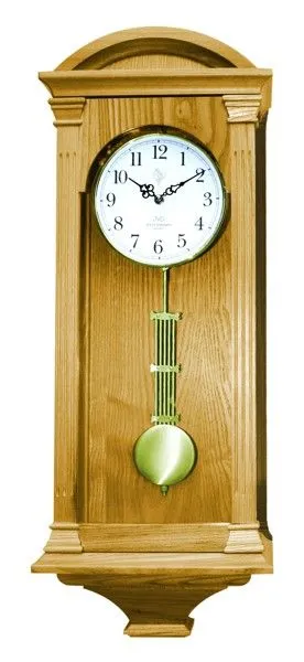 Drevené kyvadlové hodiny JVD N9317.3 s melódiami a nočným režimom, 69 cm