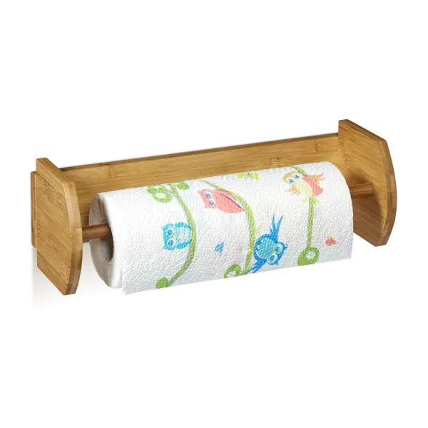 Nástenný bambusový držiak na kuchynské papierové utierky RelaxDays RD10020331