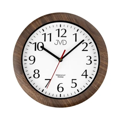 Saunové hodiny JVD SH494.2 – hnedé, tichý chod (30 cm)