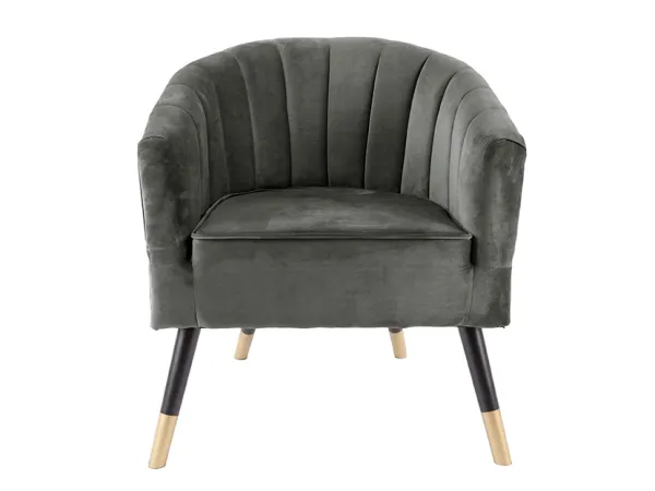 Zamatové kreslo Royal Leitmotiv LM1851TP, sivé