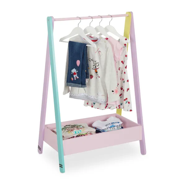 Detský vešiakový stojan na oblečenie RelaxDays RD7499 (99 cm) – ružový