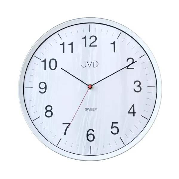 Nástenné hodiny JVD HA17.1 – imitácia dreva, tichý chod (33 cm)