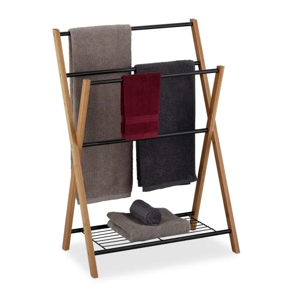 RelaxDays Držiak na uteráky RD4764 – čierno-prírodný