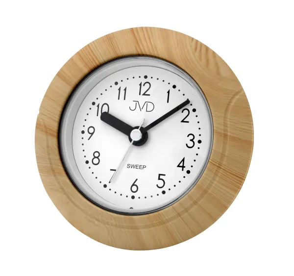 Vlhkotesné nástenné hodiny JVD SH33.5, imitácia dreva, 13,5 cm