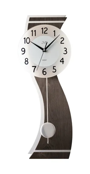 Kyvadlové hodiny JVD NS22012/23 – drevo, kov, tichý chod (64 cm)