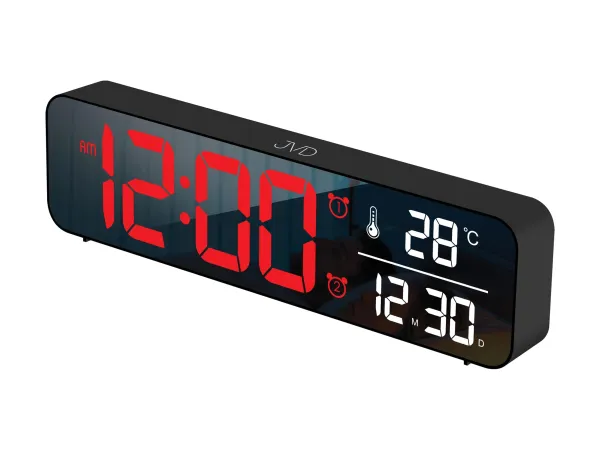 Štýlový digitálny LED budík JVD SB203.3 s farebným rozlíšením, 26,5 cm