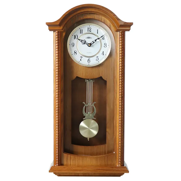 Nástenné kyvadlové hodiny PRIM 4313.50, retro drevené hodiny