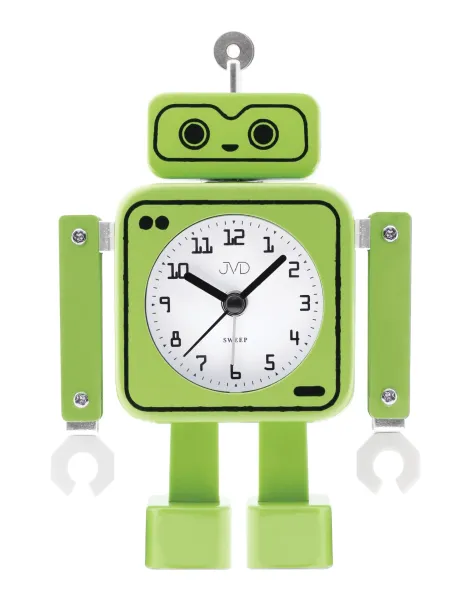 Hravý detský budík JVD robot SRP2305.1 s tichým chodom bez tikania