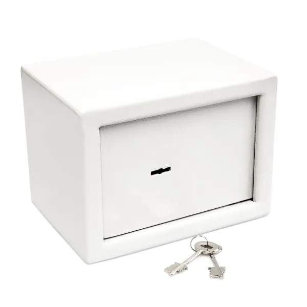 Mini trezor na stenu s kľúčom RD10086 (23 cm) – biely