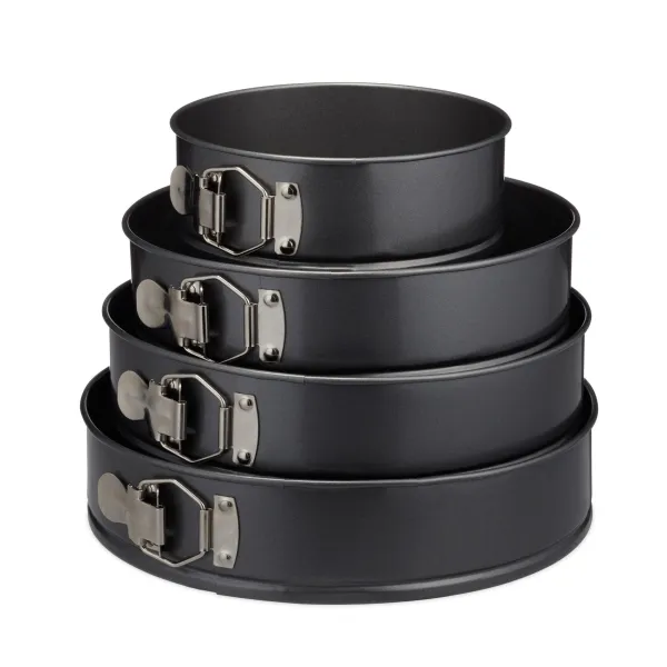 Sada 4 ks foriem na pečenie Relaxdays RD10024092 – sivá metalíza