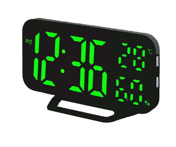 Digitálny sieťový budík JVD SB3725.1 (16 cm) – so zeleným LED podsvietením