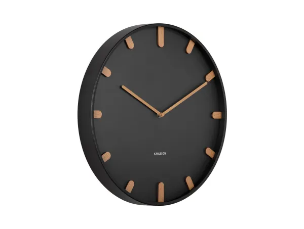 Minimalistické nástenné hodiny Karlsson Grace KA5942BK – Čierne (40 cm)
