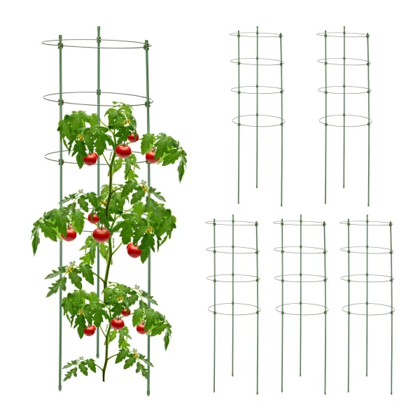 Podpery pre rastliny a paradajky Relaxdays (sada 6 ks, 90 cm) – RD10046033